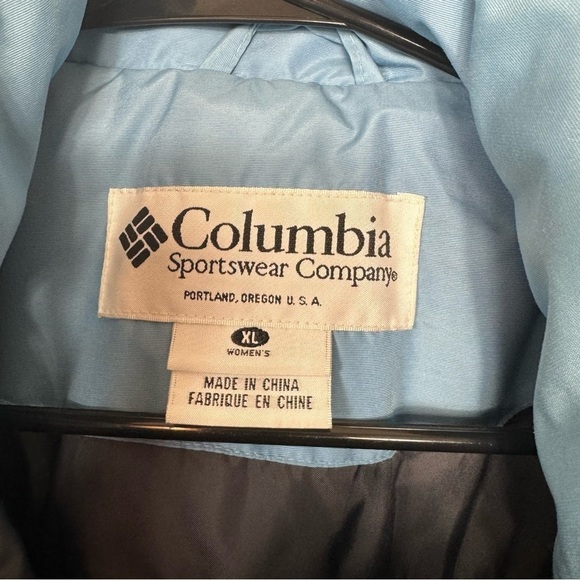 Columbia Challenge Series light blue hooded size xl Down Snow Jacket - Picture 4 of 10